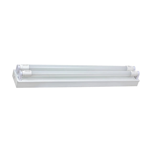 Eurolux 2Ft T8 Open Channel Wired Fitting For 2X9W LED G13 4000K - image 01
