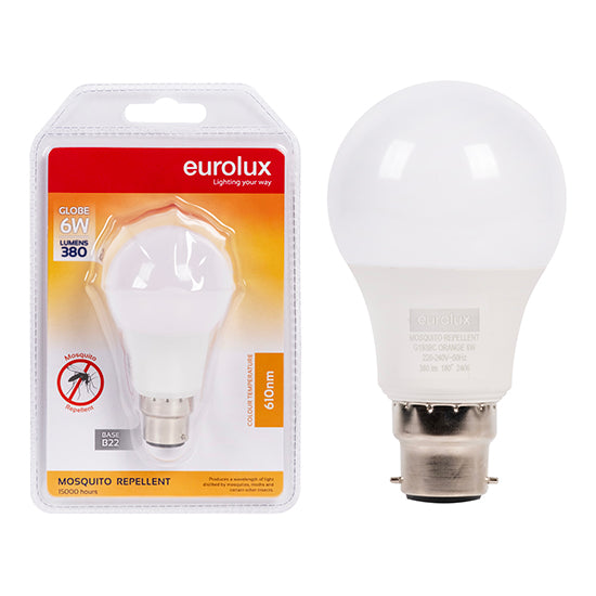 Eurolux Mosquito Repellent Globe 6w LED B22 N in Electrical & Lighting,Lighting,Globes & Tubes