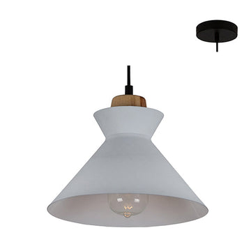 Eurolux Pendant Charlotte 250mm White/Wood in Electrical & Lighting,Lighting,Interior Lighting