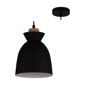 Eurolux Pendant Charlotte 190mm Black/Wood - image 01
