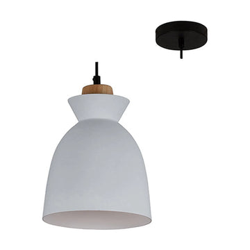 Eurolux Pendant Charlotte 195mm White/Wood - image 01