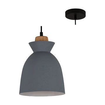 Eurolux Pendant Charlotte 190mm Grey/Wood - image 01