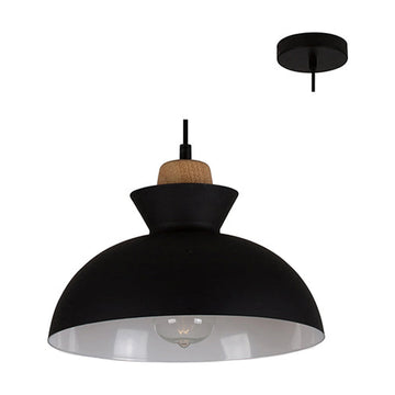Eurolux Pendant Charlotte 280mm Black/Wood - image 01