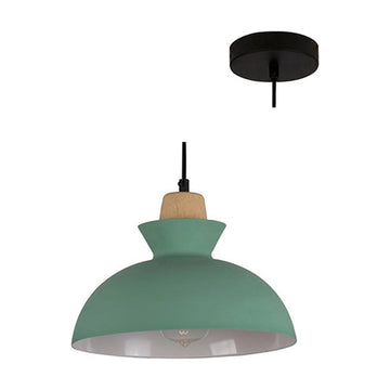 Eurolux Pendant Charlotte 280mm Green & Wood - image 01