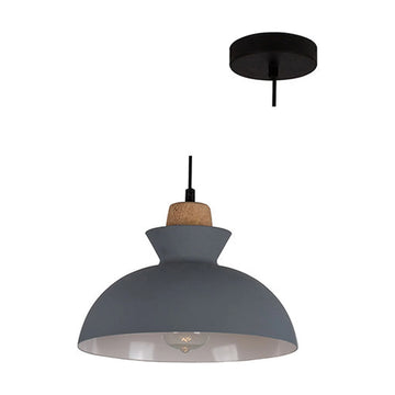 Eurolux Pendant Charlotte 280mm Grey/Wood - image 01