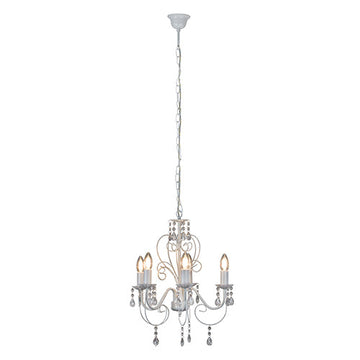 Eurolux 5LT Cleo Chandelier 420mm White in Electrical & Lighting,Lighting,Interior Lighting