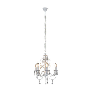 Eurolux 5LT Cleo Chandelier 420mm White - image 01