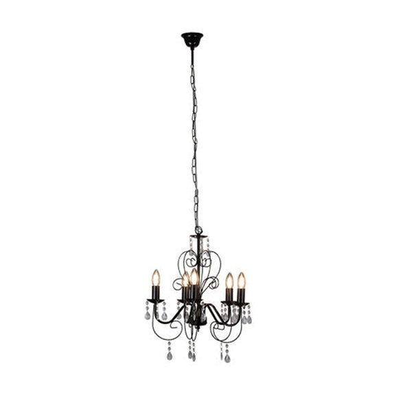 Eurolux 5LT Cleo Chandelier 420mm Black - image 01
