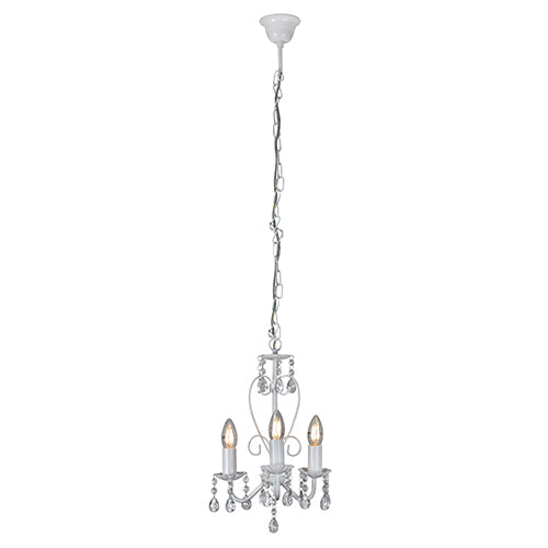 Eurolux 3LT Cleo Chandelier 255mm White in Electrical & Lighting,Lighting,Interior Lighting