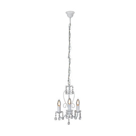 Eurolux 3LT Cleo Chandelier 255mm White - image 01