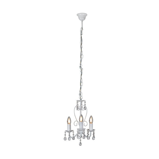 Eurolux 3LT Cleo Chandelier 255mm White - image 01