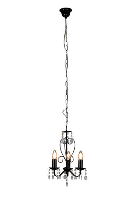 Eurolux 3LT Cleo Chandelier 255mm Black in Electrical & Lighting,Lighting,Interior Lighting