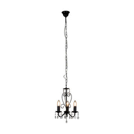 Eurolux 3LT Cleo Chandelier 255mm Black - image 01