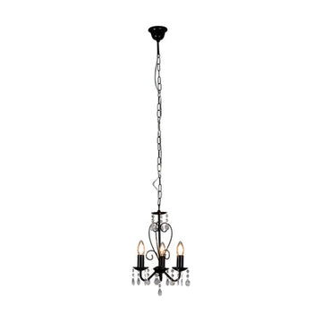Eurolux 3LT Cleo Chandelier 255mm Black - image 01