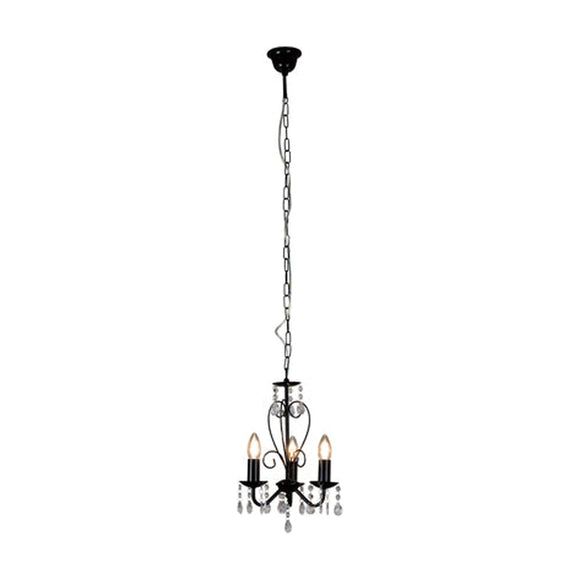 Eurolux 3LT Cleo Chandelier 255mm Black - image 01
