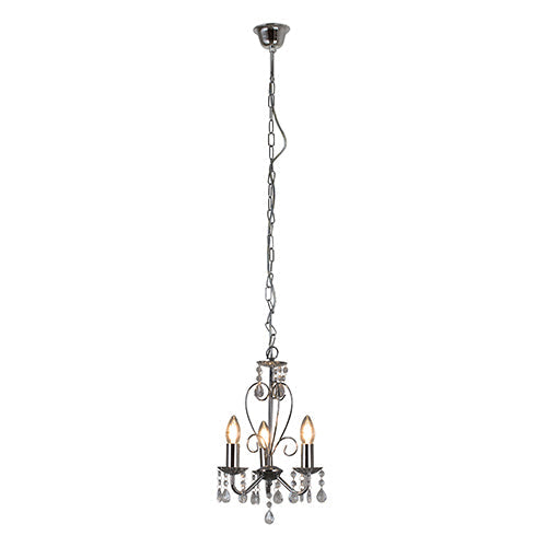 Eurolux 3LT Cleo Chandelier 255mm Chrome in Electrical & Lighting,Lighting,Interior Lighting
