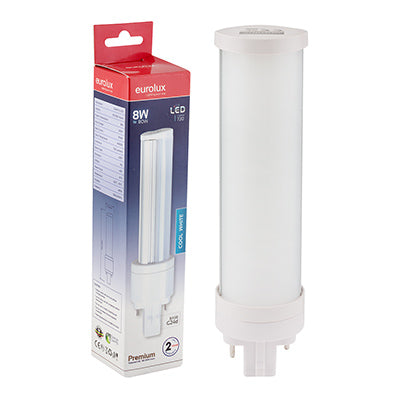 Eurolux LED PL 2Pin Premium 8w G24d 4500K in Electrical & Lighting,Lighting,Globes & Tubes