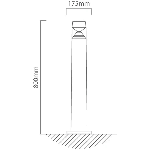 Fumagalli Ester Bollard 800mm Black - image 01