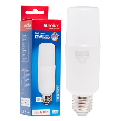 Eurolux Stick Lamp 12w LED E27 4000K 110V N in Electrical & Lighting,Lighting,Globes & Tubes
