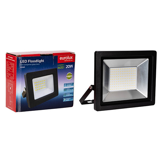 Eurolux LED 20W Floodlight Black 4000K in Electrical & Lighting,Lighting,Exterior Lighting