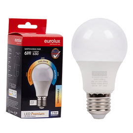 Eurolux LED Globe A60 Premium Switchable 6w E27 N in Electrical & Lighting,Lighting,Globes & Tubes