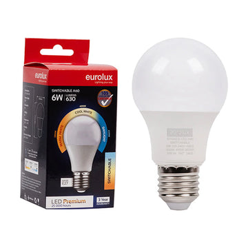 Eurolux LED Globe A60 Premium Switchable 6w E27 N - image 01