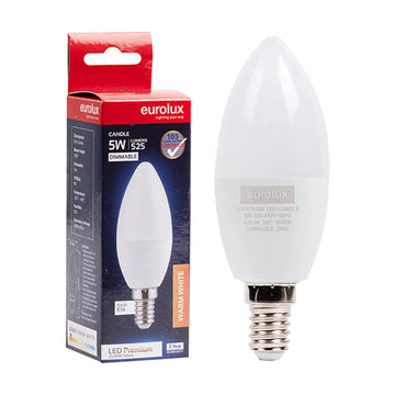 Eurolux LED Globe Candle Premium 5W E14 3000K Dimmable N - image 01