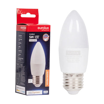 Eurolux LED Globe Candle Premium 5W E27 3000K Dimmable N - image 01