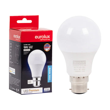 Eurolux LED Globe A60 Premium 9w B22 4000K Dimmable N - image 01