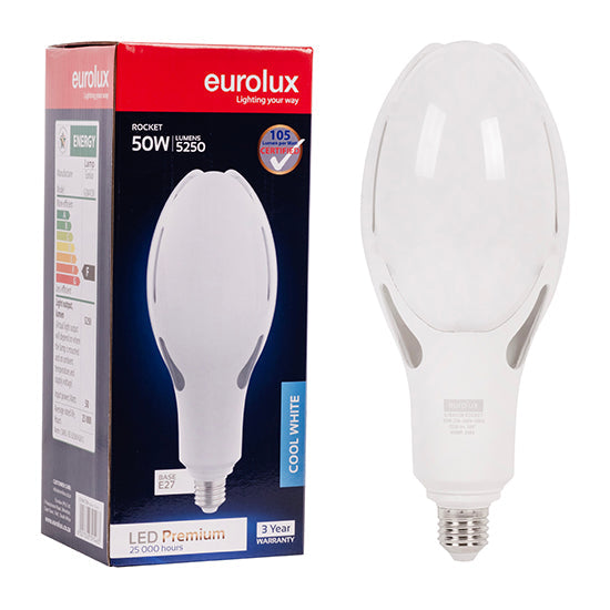 Eurolux LED Globe Rocket Premium 50W E27 4000K N in Electrical & Lighting,Lighting,Globes & Tubes