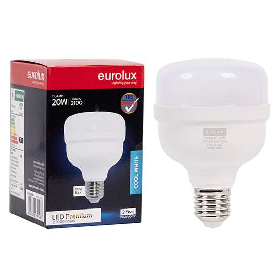 Eurolux LED T-Lamp Premium 20W E27 4000K N in Electrical & Lighting,Lighting,Interior Lighting