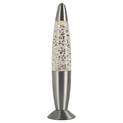 Eurolux Glitter Lamp with Silver Metal Cap & Base Clear Water in Electrical & Lighting, Interior Lighting, Lighting