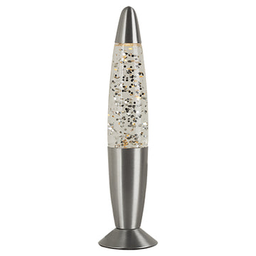 Eurolux Glitter Lamp with Silver Metal Cap & Base Clear Water in Electrical & Lighting, Interior Lighting, Lighting