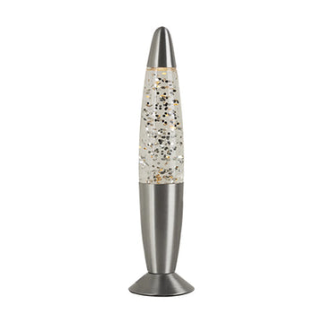 Eurolux Glitter Lamp with Silver Metal Cap & Base Clear Water - image 01
