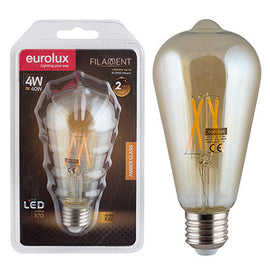 Eurolux LED Filament Globe Pear Nipple Amber 4w E27 2700K N in Electrical & Lighting,Lighting,Globes & Tubes
