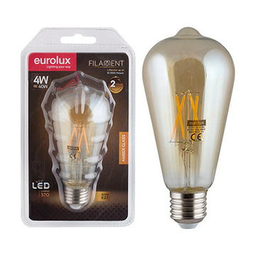 Eurolux LED Filament Globe Pear Nipple Amber 4w E27 2700K N - image 01