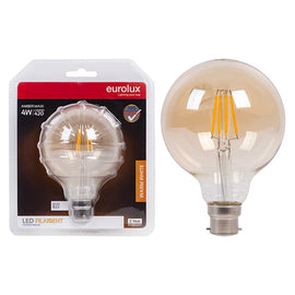 Eurolux LED Filament Globe Maxi Globe G95 Amber 4w B22 2700K N in Electrical & Lighting,Lighting,Globes & Tubes