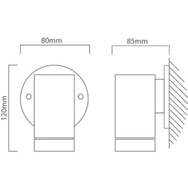 Eurolux Wall Light Outdoor Downfacing Black - image 01