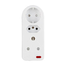 Eurolux 3 Way Adaptor 1xSCH 1x16An 1x16A High Surge Protection - image 01