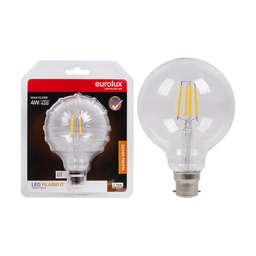 Eurolux LED Filament Globe Maxi Globe 4w B22 3000K N - image 01