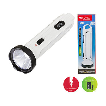 Eurolux Rechargeable Emergency Torch White LED 3w & 9w - image 01