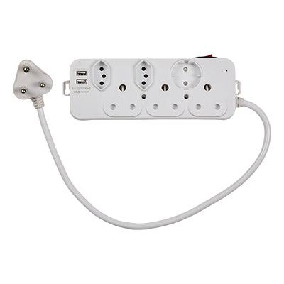 Eurolux 6 Way Multiplug Normal USB in Electrical & Lighting,Electrical Accessories,Multiplugs & Extension Cords
