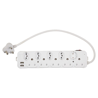 Eurolux 10 Way Multiplug 5X16A 3Pin Plug 4X16A 1XSchuko 2XUSB in Electrical & Lighting, Electrical Accessories, Multiplugs & Extension Cords