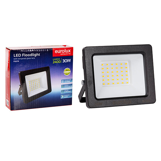 Eurolux LED 30W Floodlight Black 4000K in Electrical & Lighting,Lighting,Exterior Lighting