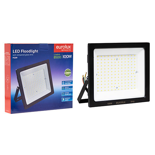 Eurolux LED 100w Floodlight Black 4000K in Electrical & Lighting,Lighting,Exterior Lighting
