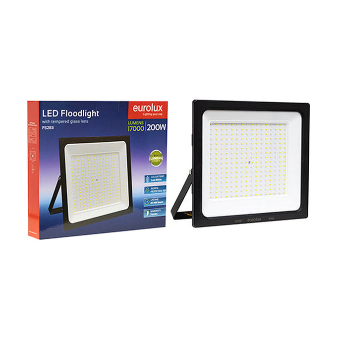 Eurolux LED 200w Floodlight Black 4000K - image 01