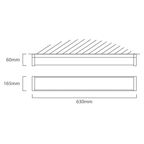 Eurolux Fitting Prismatic LED T8 2x9w Excluding Tubes - image 01