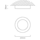 Eurolux Round Ceiling Light 225mm White LED 18w 3000K - image 01