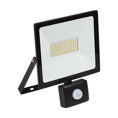 Eurolux LED 50W Floodlight & Sensor Black 4000K in Electrical & Lighting,Lighting,Exterior Lighting