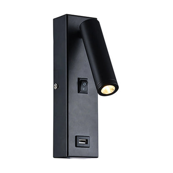 Eurolux Wall Light USB 50mm Black - image 01